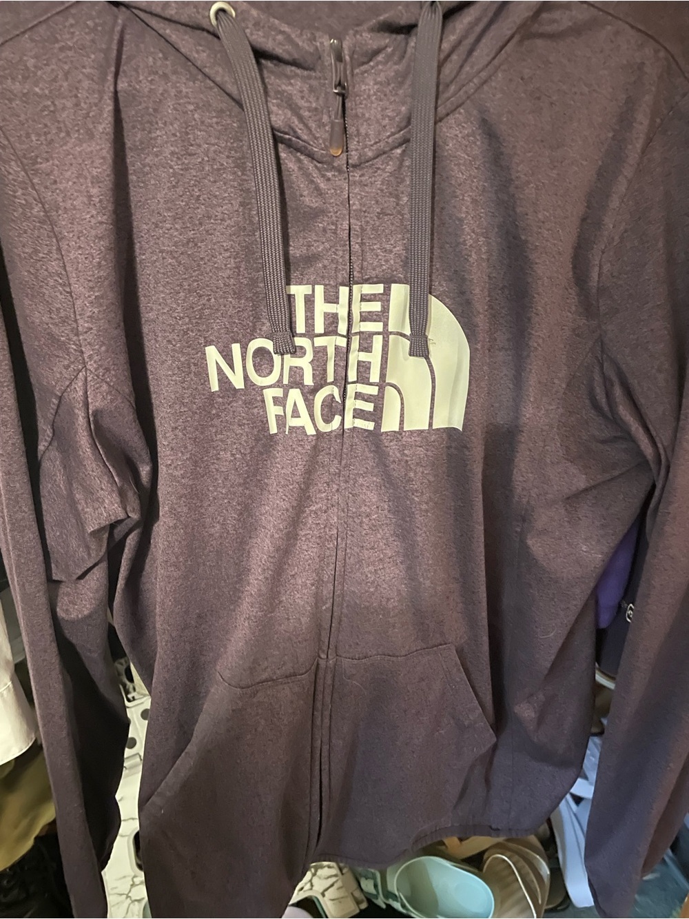 The North Face Women's Zip-Up Hoodie in Plum - XXL